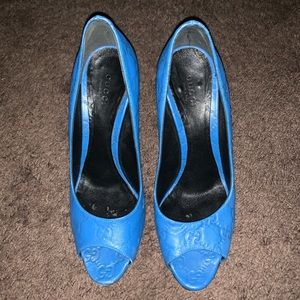 Authentic Blue Gucci Heels